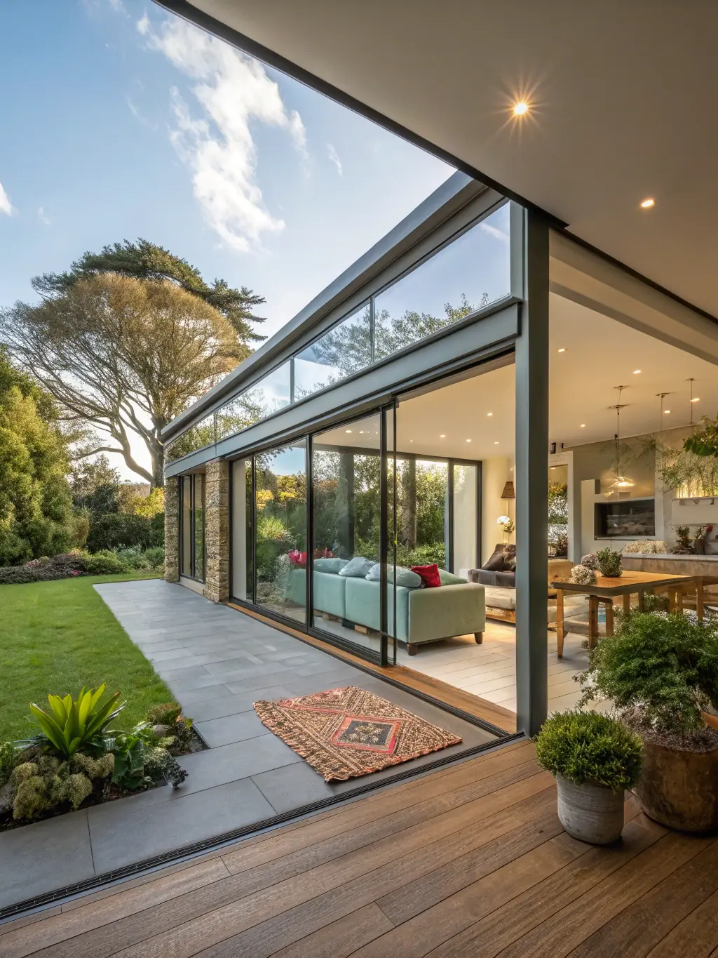 A newly constructed home addition blending seamlessly with the existing structure, showcasing A1Projects' ability to handle full-scale construction projects.
